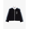 Logo-patch high-neck stretch-jersey track jacket