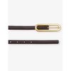 Chaya elongated-buckle leather belt