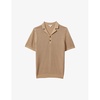 Fargo Cuban-collar short-sleeve stretch-knit polo