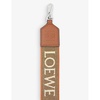 Anagram loop cotton and leather bag strap