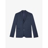 Notch-lapel fitted wool jacket