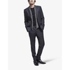 Slim-fit mid-rise wool suit trousers