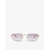 Metagalactic recycled stainless steel reading sunglasses