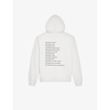 Slogan-print relaxed-fit cotton hoody