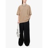 Wide-leg high-rise wool-blend trousers