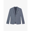 Notch-lapel straight-cut wool jacket