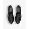 Gathered leather loafers