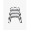 Anagram striped stretch-knitted jumper