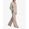 Odette pin-stripe wide-leg high-rise woven trousers