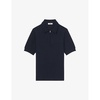 Zipped stretch-woven polo shirt