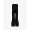 Margeaux wide-leg mid-rise woven trousers