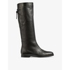 Cassandra tie-back leather knee-high boots