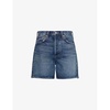 Marlow high-rise recycled-denim shorts