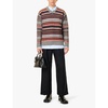 Relaxed-fit striped wool-knit jumper