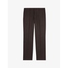 Pinstriped wide-leg wool-blend trousers