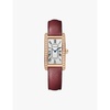 CRWJTA0048 Tank Américaine small 18ct rose-gold, 0.96ct brilliant-cut diamond and leather quartz watch