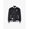 Varsity brand-embroidered regular-fit shell jacket