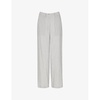 Luna regular-fit high-rise striped woven trousers