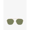 AR6124 pilot-frame metal sunglasses