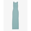 Tie Back stretch-crepe maxi dress