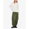 Grace wide-leg mid-rise woven cargo trousers