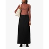 Gauche slit wool-blend midi skirt