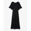 V-neck elasticated-waist woven maxi dress