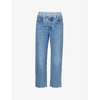 501 cropped straight-leg high-rise denim jeans