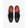 Simon double-buckle leather monk shoes