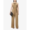 Ubi belted stretch-woven jumpsuit