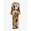 Lila panther-print silk pyjamas