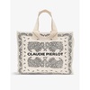 Paisley-print cotton travel tote bag