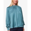 Lea gathered satin blouse