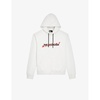 Slogan-print relaxed-fit cotton hoody