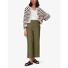 Cropped wide-leg mid-rise linen trousers