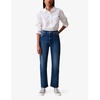 Toto straight-leg mid-rise stretch-denim jeans