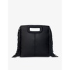 M stud-embellished fringed leather cross-body bag