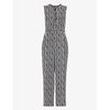 Josie optical rope-pattern woven jumpsuit