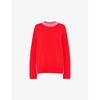 Colour-block relaxed-fit stretch-wool jumper