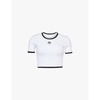 Moon Logo ribbed jersey stretch-organic cotton T-shirt