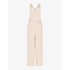 Blake sleeveless cotton dungarees