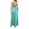 Long Satin Evening Dress with Circular Collar