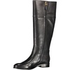 Black Polyester Boots with Zipper