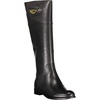 Black Polyester Boots with Zipper