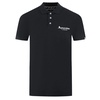 elegant contrast logo cotton polo men's shirt