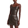 womens faux leather corset cropped