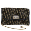 trotter canvas chain shoulder bag navy