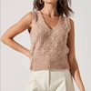 knit vest in taupe