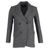 women's double-breasted blazer in grey wool