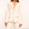 lia denim blazer in white